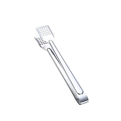 Pinza da Cucina in Acciaio Inossidabile Resistente al Calore scavata Barbecue Cibo pinze da Cucina Cibo Pinza Pane Insalata cubetto di Ghiaccio Clip (Come)