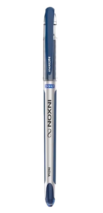 Image of Doms Inxon Blue Ball Pen| 0.7mm ULV Ink Technology| Soft Rubberized Grip| Pack of 100 Blue Ballpens