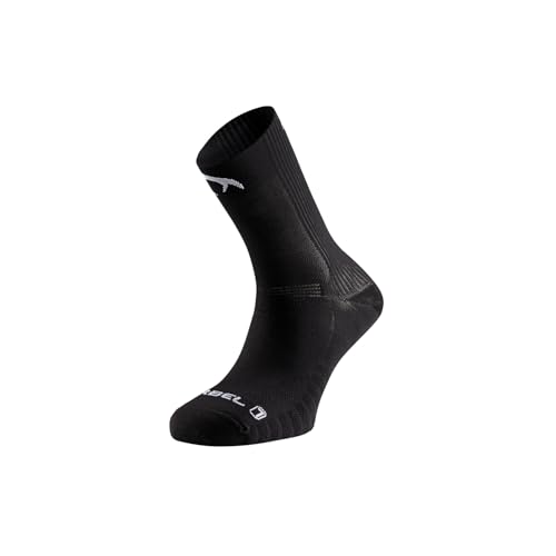 Lurbel Cosmos Neutral Five, Calcetines de ciclismo, Calcetin transpirables, Calcetin sin costuras, Calcetines Btt, Unisex. (L   Negro)
