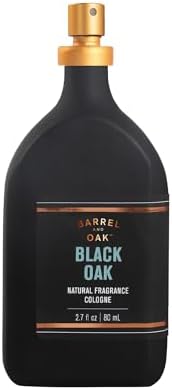 Barrel & Oak Essential Oil Based Cologne for Men, Black Oak, 2.7 oz