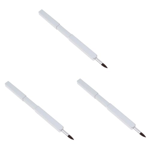 Mikinona 3pcs Synthetic Makeup Brush Set Portable Lip Brush Retractable Lipstick Applicator Professional Beauty Salon