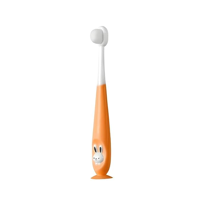 Baby Toothbrush with Bunny Design | Soft Bristle with Cup Base | Toothbrush For Kids (Yellow, Standard)-image-32