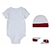 Imagen de Levi's Classic batwing infant hat bodysuit bootie set 3pc Unisex bebé Blanco 0-6 meses