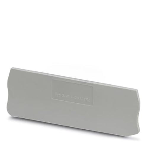 Plaque d'extrémité D-ST 4-QUATTRO grise accessoire bornier rail DIN
