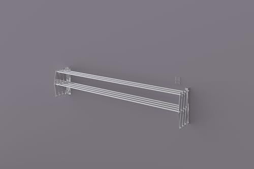 Image of Premium Heavy-Duty Stainless Steel Retractable Wall-Mounted Clothes Drying Rack | Multi-Rod Design for Laundry Room, Bathroom, Balcony, Indoor & Outdoor Use - 7 Rod, 4 Feet