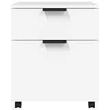 Goldonion Aktenschrank mit Rädern, weiß, 45 x 38 x 54 cm, Holz