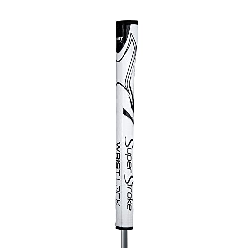 Super Stroke Golf Zenergy Wrist Lock Putter Grip (White/Black), Bicolor (White/Black)