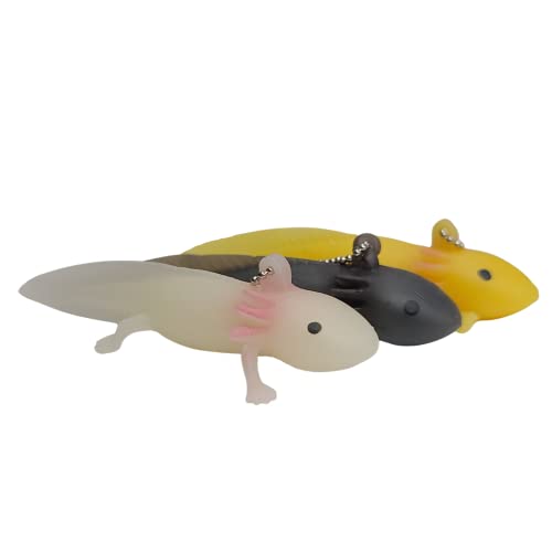 Invert Aquatics Axolotl Keychain - Made of Soft & Stretchy Silicone