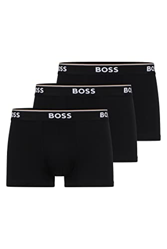BOSS Herren Trunk 3p Co/EL Boxershorts, Black 001, XXL EU