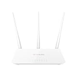 Tenda F3 N300 Router WiFi, Speed with 2.4GHz/300 Mbps, 3 LAN/WAN Porte, Antenne esterne 3 * 5dBi, Parental Control/Rete Ospiti/WISP Access Point Mode/Configurazione Semplice