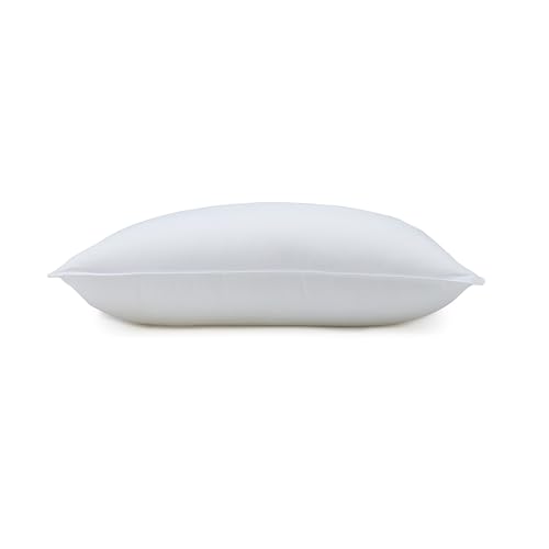 Image of Amazon Basics Down Alternative Pillow for Side and Back Sleepers, Medium Density, Standard Size, 26 inch x 20 inch, 2-Pack, White