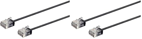 Cable Ethernet Monoprice Cat6 Patch 5 pies Negro Pack 2 miniatura 1