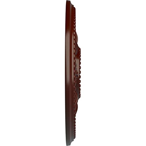 Image of Ekena Millwork CM18EDBMF Edinburgh Ceiling Medallion, 18 inch OD x 1 3 /4 P, Brushed Mahogany