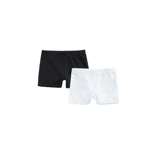 MothercareGirls XA052 Black And White Shorts - 2 Pack