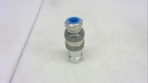 Parker Hannifin TC-371 Series TC Steel Hydraulic High Pressure Quick Coupler with Sleeve Lock, Poppet Valve, 3/8" Body Size, 3/8"-18 NPSF NPT Thread Size, 2.48" Length