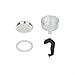 Kit di ricambio per caffettiera espresso con manico, imbuto, guarnizione e filtro, progettato per adattarsi a modelli da 3 a 12 tazze in alluminio e parti in plastica (3 tazze) immagine