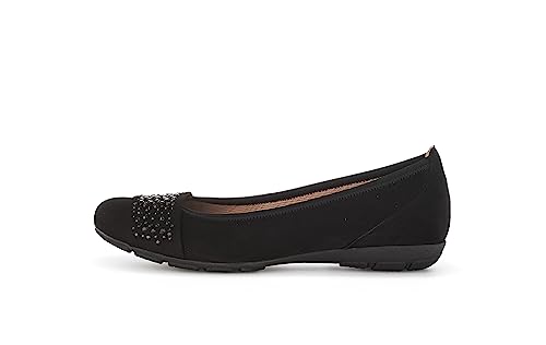 Foto von Gabor Damen Klassische Ballerinas, Frauen Flats,Ballett-Schuhe,Ballet-Flats,flach,Ausgehschuhe,Abendschuhe,Slip-ons,Pumps,schwarz,41 EU / 7.5 UK