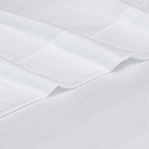 Amazon Basics Cotton Jersey Blend Bed Sheet Set - Queen, White #TOP2