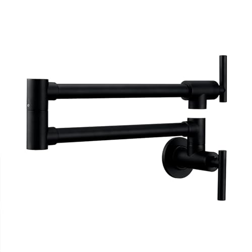 Robinet pot filler de cuisine mural pliable en laiton massif teinte or rose