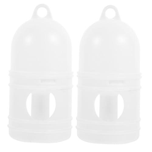 YARNOW 2個プラスチック製鳩用給水器 ポータブル鳥水飲み場 鳩 インコ 小