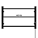HIVA Heated Towel Rail | 600x400 mm | 3 Heating Bars | Stainless Steel Wall-Mounted White Electric Warmer | Fast Heating, Rust-Resistant | for Bathroom & Home | 3-Year Warranty (Black)