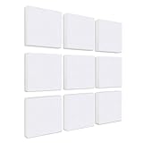 platino24 Schallabsorber-Set Colore aus Basotect G+ mit Akustikfilz, 9 Quadrate in Weiß je 27,5x27,5mm, Verbesserung der Raumakustik