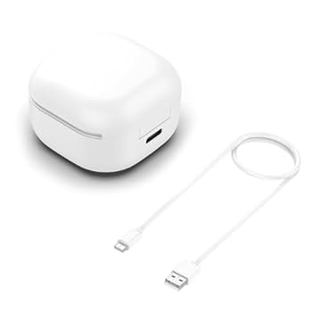 Fones de ouvido com carregamento super rápido, caixa de carregamento inteligente com cabo de carregamento para fones de ouvido Bluetooth Samsung Galaxy Buds FE SM-R400