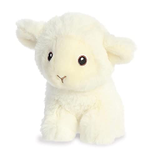 Peluche de cordero de 13cm blanco Aurora Eco Nation 35073 3