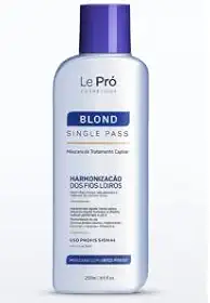Le Prô Blond Single Pass, Tratamento Profissional para Cabelos Loiros e Lisos, 300 ml