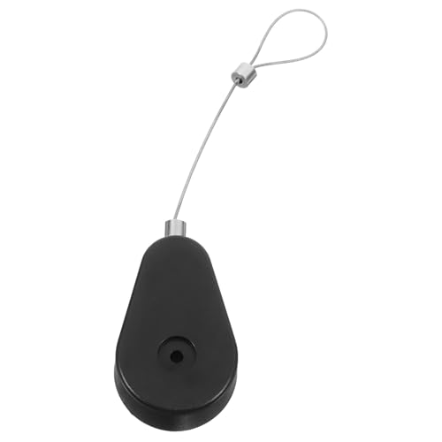 TEHAUX 防盗鋼製ワイヤーケース 伸縮式自動巻取りリール付き ケーブルセキュリティロック ブラック 鍵付き耐久性収納ボックス