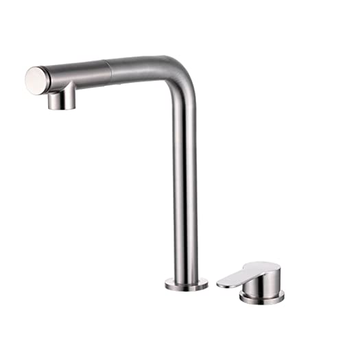 Robinet mitigeur de cuisine pour fenêtre rabattable inox eau chaude froide