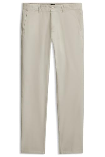 Image of BOSS Mens HBO Chino Slim Trousers Cotton Beige 271 32W / 32L