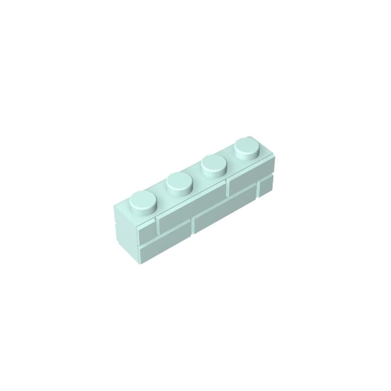 Gobricks 15533 Basic Bricks Brick Special 1x4 with Masonry Brick Profile 50 Pieces GDS-632 Compatible with Lego Building Blocks Color:Light Aqua โ image 1