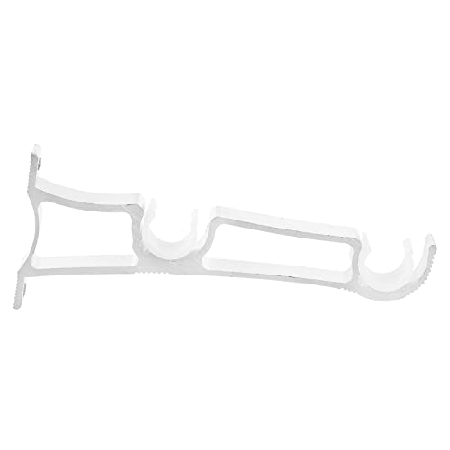 OUNONA Double Curtain Rod Brackets Wall Mounted Support for Rods Sturdy and Easy to Install for Bedroom Living Room Office and More
