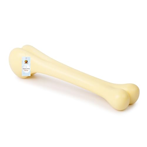 Image of Foodie Puppies Dog Nylon Hard Chew 9inch Bone Toy for Adult Dogs, Dogs Toy, Aggressive Chewers Teething Toys, Suitable for Large and Medium Dog (1 Piece) (9inch Bone)