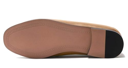Image of Women's Cow Leather Slip On Loafers Metal Decoration Flat Mules