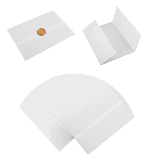 40pcs Vellum Jackets, 5x7inch Pre-Folded Translucent Vellum Wrap Jackets for Wedding Invitations, Bridal Shower, Baby Shower, Birthday Party