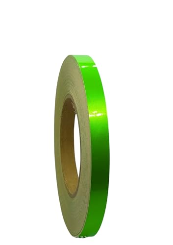 Image of WALLMATE Reflective Tape Outdoor Safety Warning, Lighting Sticker, Waterproof Tape for Bicycle Bike Car Motorcycle Decoration (Green Strip, 0.5 In x 45 Mtr (1771 in))