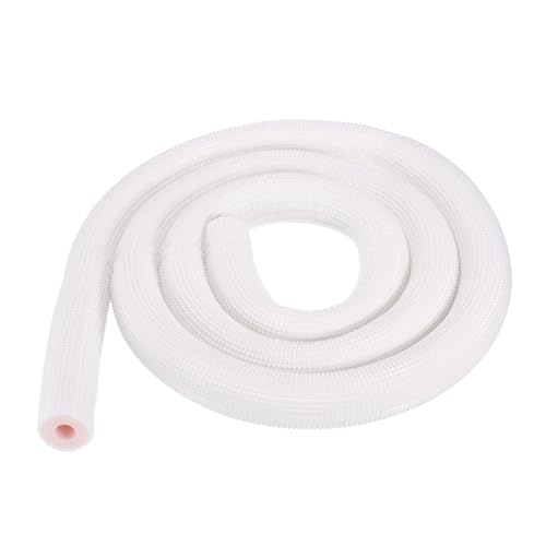 PATIKIL 12mm ID x 10mm T x 1.8m Rohrisolierungsschlauch, Wärmeerhaltung, rutschfeste isolierte Schaumstoffrohrgriff für Klimaanlagen-Wasserrohr, weiß, pink