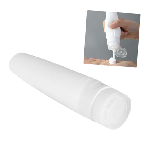 FOMIYES 4個 シリコン製詰め替えボトル 旅行用化粧品容器 広口で詰め替え簡単 軽量 素材 シャンプー ローション収納用