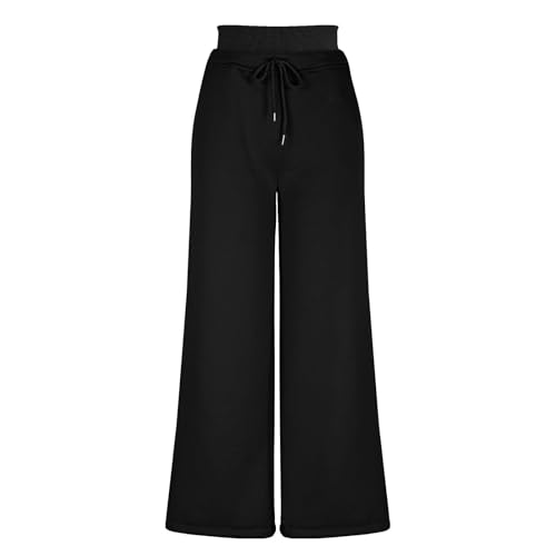 Womens Wide Leg Sweatpants High Waisted Baggy Sweat Pants Women Lounge Track Workout Joggers with Pockets4