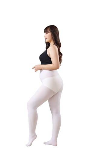 Image of MOOCHI 2 Pairs Women's Plus Size Opaque Tights Control Top High Waist Ultra Soft Elastic
