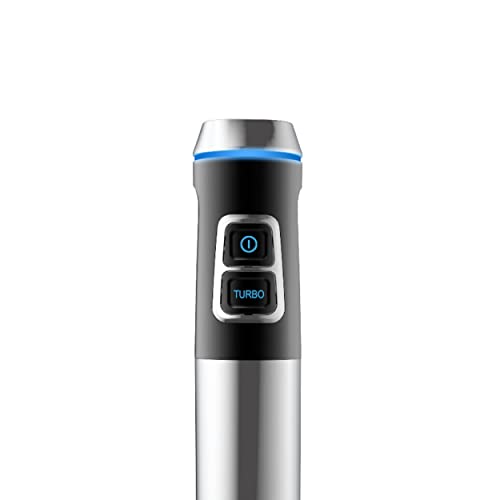 My Wave - Mixeur Plongeant Saona - Pour Liquides et Solides - Puissance 1500W - Pied XXL 22 cm - Contrôle de la Vitesse et Lumière LED - Lames en Acier Inoxydable Lavable au Lave-Vaisselle – Image 3
