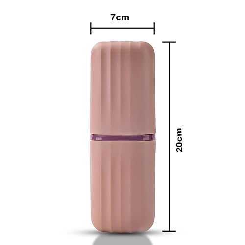 Image of Oblivion Travel Toothbrush Holder Case for Bathroom - Portable Toothbrush Cover Box for Travel, Camping & Business Trip | Plastic Toothbrush & Toothpaste Storage Cup, Multicolour (Pack of 1)