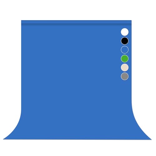 Pksoiil Blue Backdrop Background for Photography Photo Booth Backdrop for Photoshoot Background Screen Video Recording Parties Curtain 5x7FT