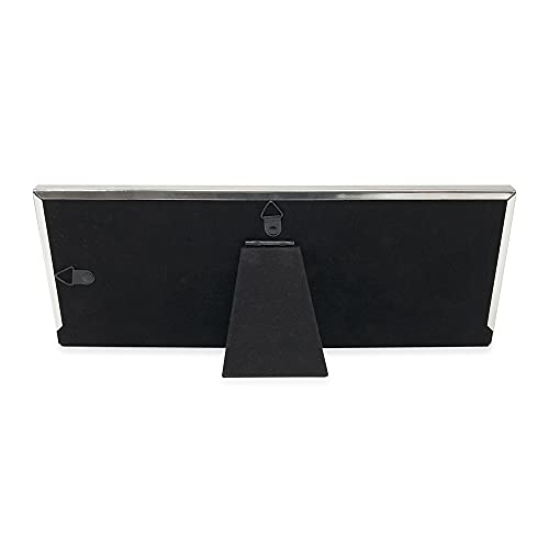 Laura Ashley 3X3 Collage 3-Photo Picture Frame (Horizontal) With Silver Metal Edge & Easel, Made For Tabletop Display, Counterspace, Desk, Wall Décor, Photo Gallery #TOP2