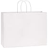 BagDream 100Pcs 16x6x12 Inches Kraft Gift Bags With Handles Bulk Gift Paper Bags Shopping Grocery Merchandise Party Favor Bags 100% Recyclable Large Paper Bags Sacks Navy Blue