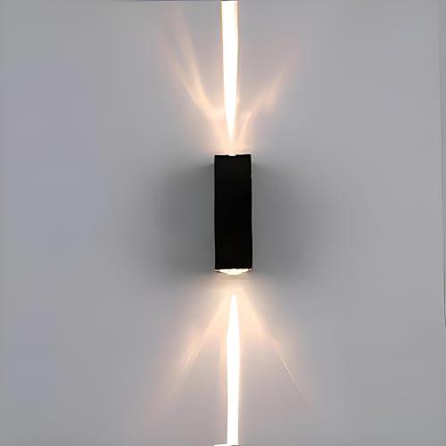 Image of FILLISKA LED Indoor UP Down Wall Light, Warm White Colour with Shockproof Alluminium White Body (Lazer Beam 1Up & 1 Down)(1 Year Warranty)