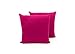 BIANCHERIAWEB Coppia Cuscini Arredo Imbottiti Tessuto Ottoman in Tinta Unita Colore Fucsia 30 40x40 Fuxia 30
