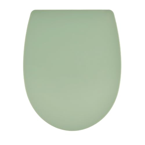 Wirquin 20724244 Abattant WC Marbella vert sauge thermoplastique avec frein de chute, déclipsable, forme U